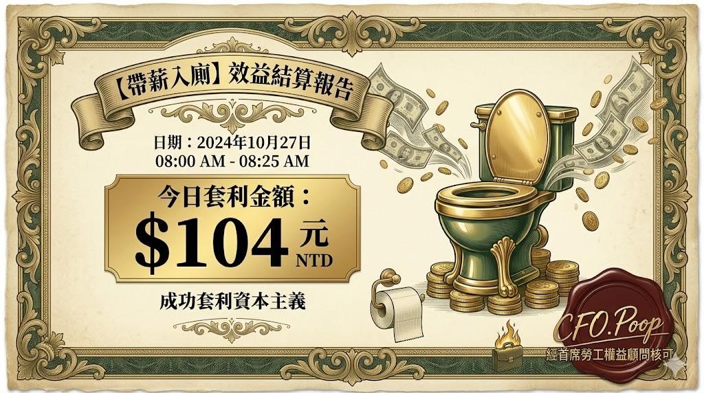 Poop Pay 帶薪入廁效益圖產生器
